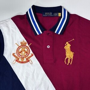 Ralph Lauren Red Polo with Navy and White Trim Size SM NWT